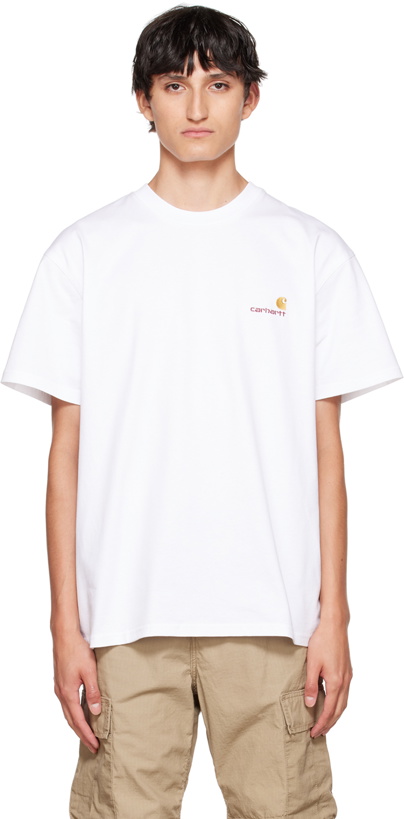 Photo: Carhartt Work In Progress White American Script T-Shirt