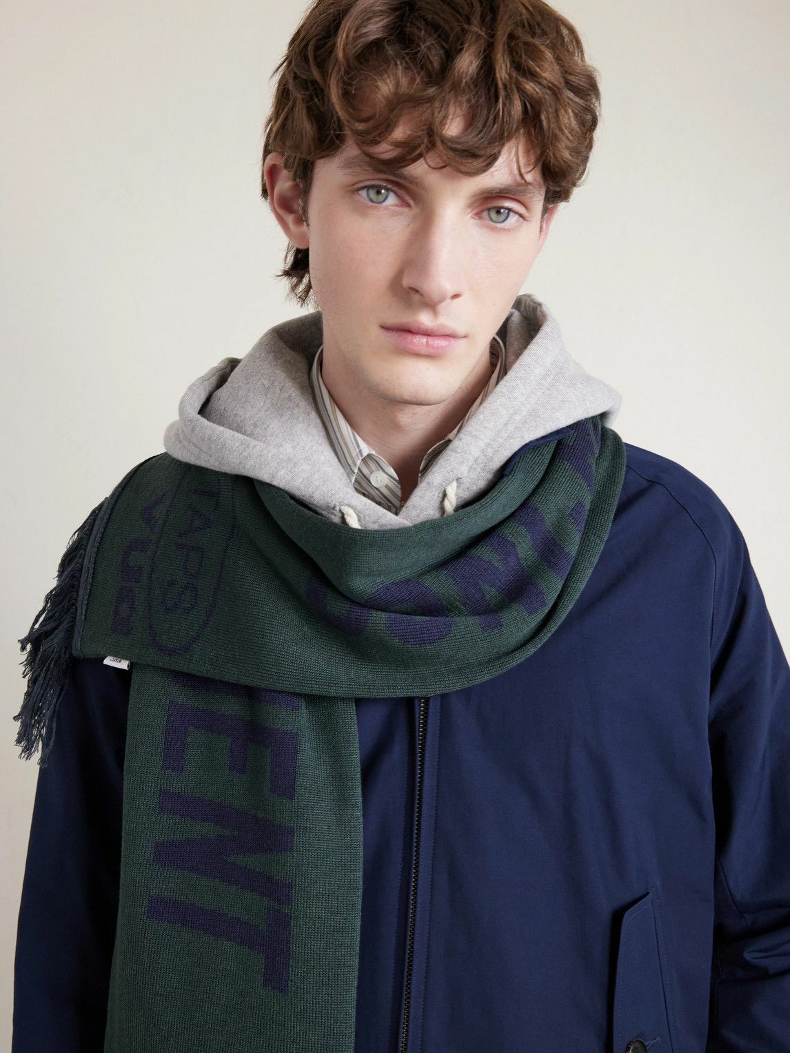 WTAPS - Evasion Fringed Knitted Scarf WTAPS
