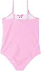 Moschino Baby Pink Printed One-Piece Swimsuit