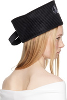 VAQUERA Black Embroidered Sailor Hat