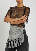 Rabanne Mesh Aluminium Belt - Silver - One Size