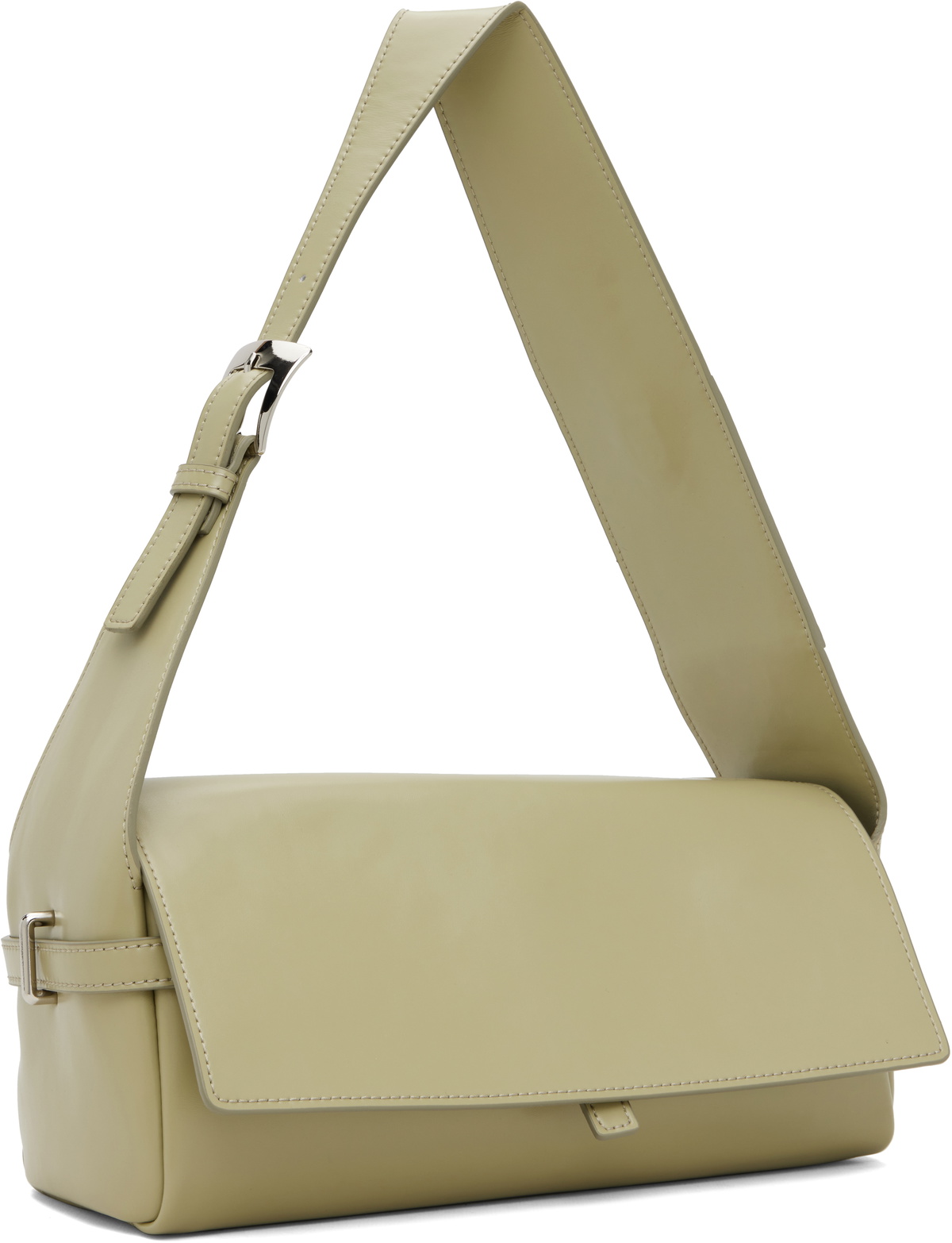 OPEN YY Green Leather Belting Duffle Bag