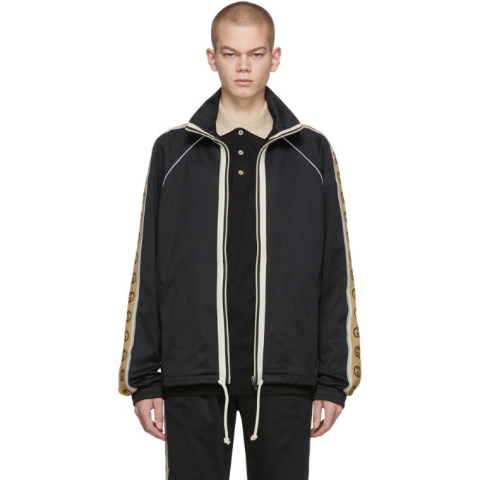 Photo: Gucci Black Technical Jersey Oversized Jacket