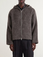 Our Legacy - Brushed-Knit Zip-Up Hoodie - Brown