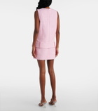 Patou Belted cotton tweed minidress
