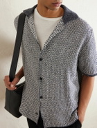 Inis Meáin - Tonnta Camp-Collar Linen, Cotton and Cashmere-Blend Shirt - Blue