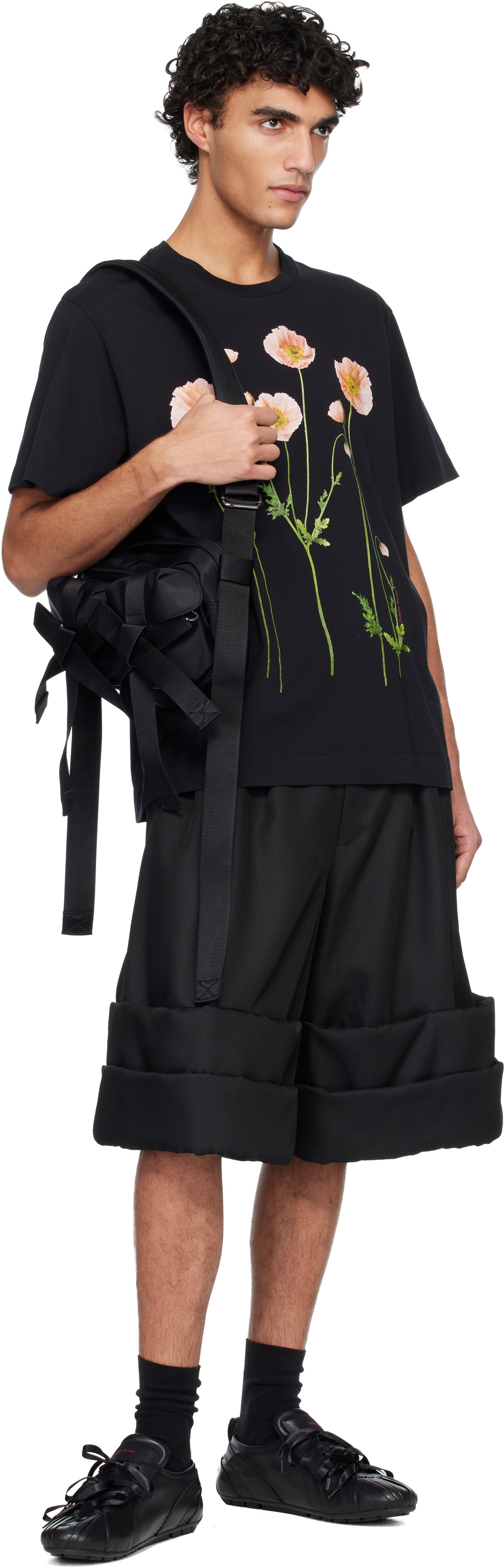 Simone Rocha Black Classic Bow Crossbody Bag