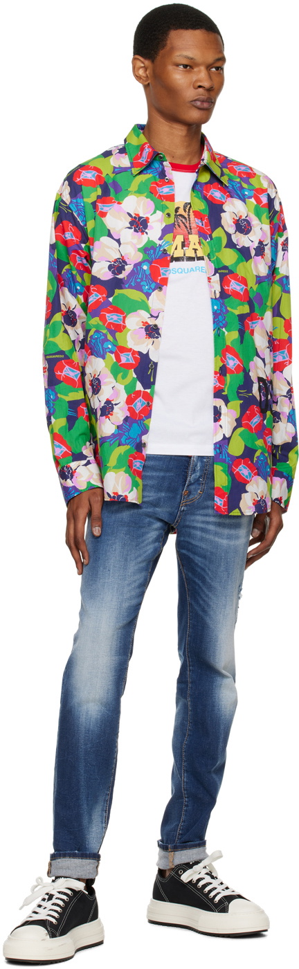 Dsquared2 White Jamaican Dan T-Shirt