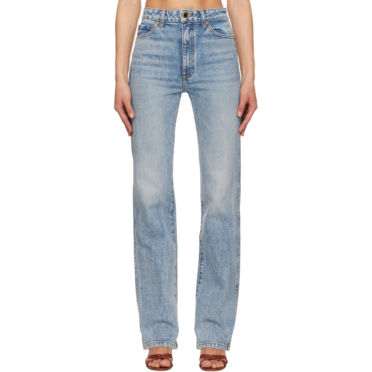 KHAITE Blue Danielle Stretch Jeans