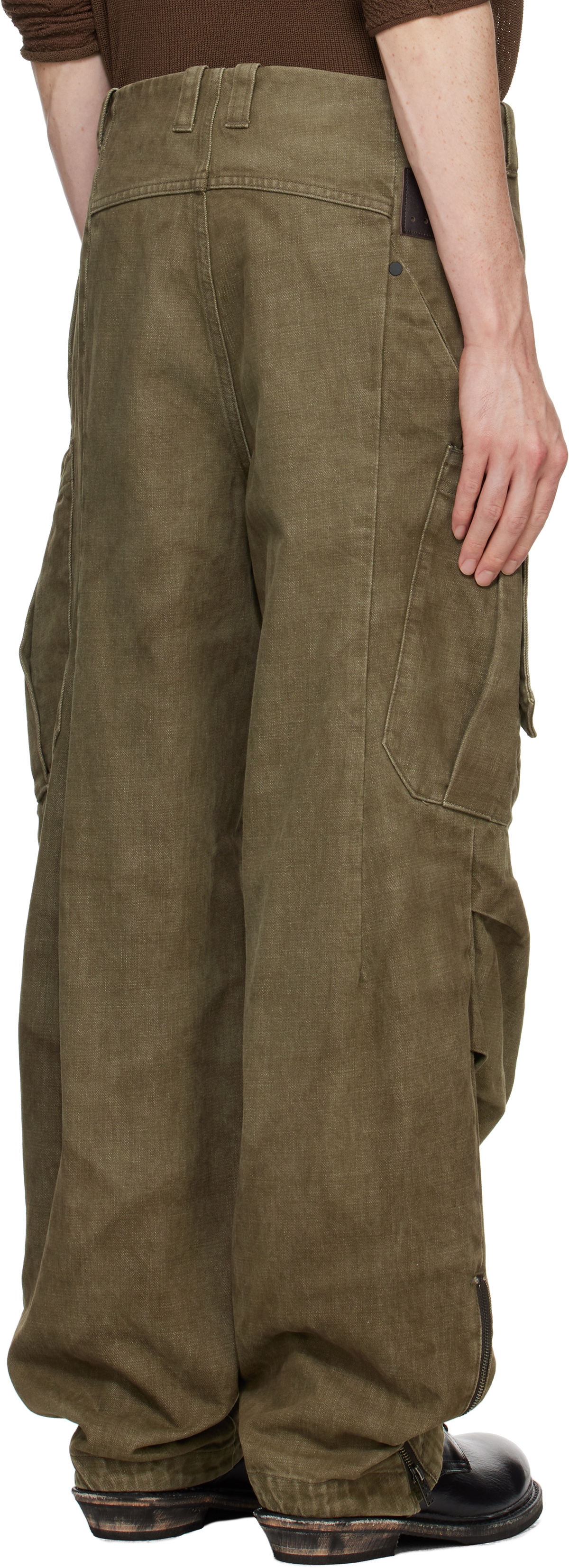 DEVOA Khaki Utility Cargo Pants