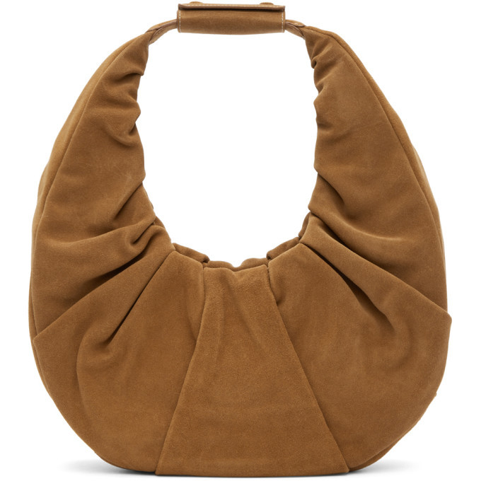 Staud Tan Suede Large Soft Moon Bag Staud