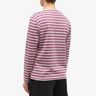 Armor-Lux Men's Long Sleeve Classic Stripe T-Shirt in Purple/Natural