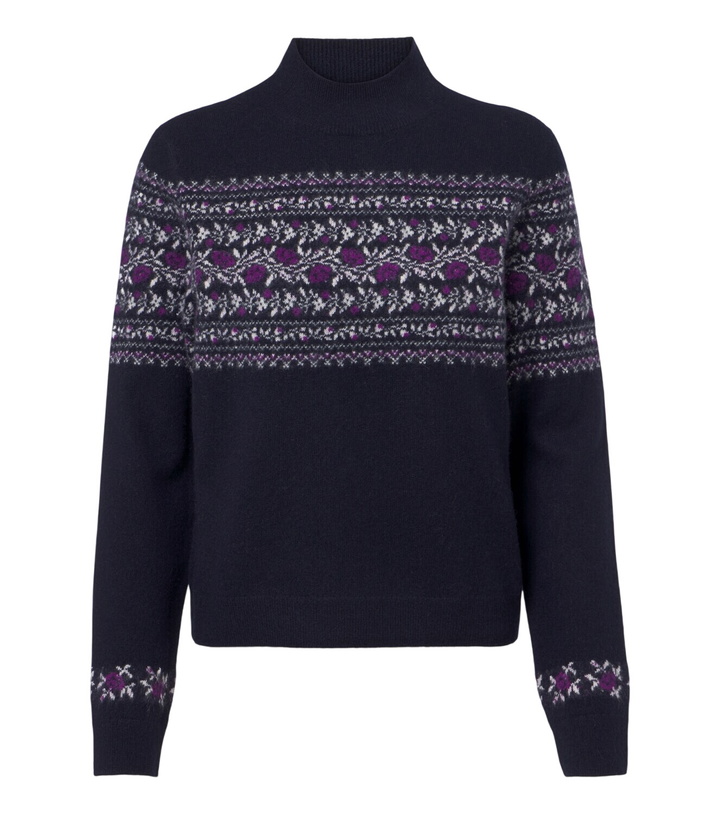 Photo: Vince Fair Isle floral cashmere sweater
