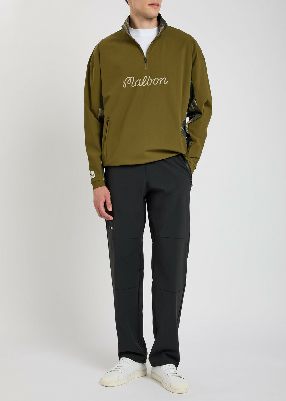 Malbon Performance Logo Stretch-nylon Trousers Black