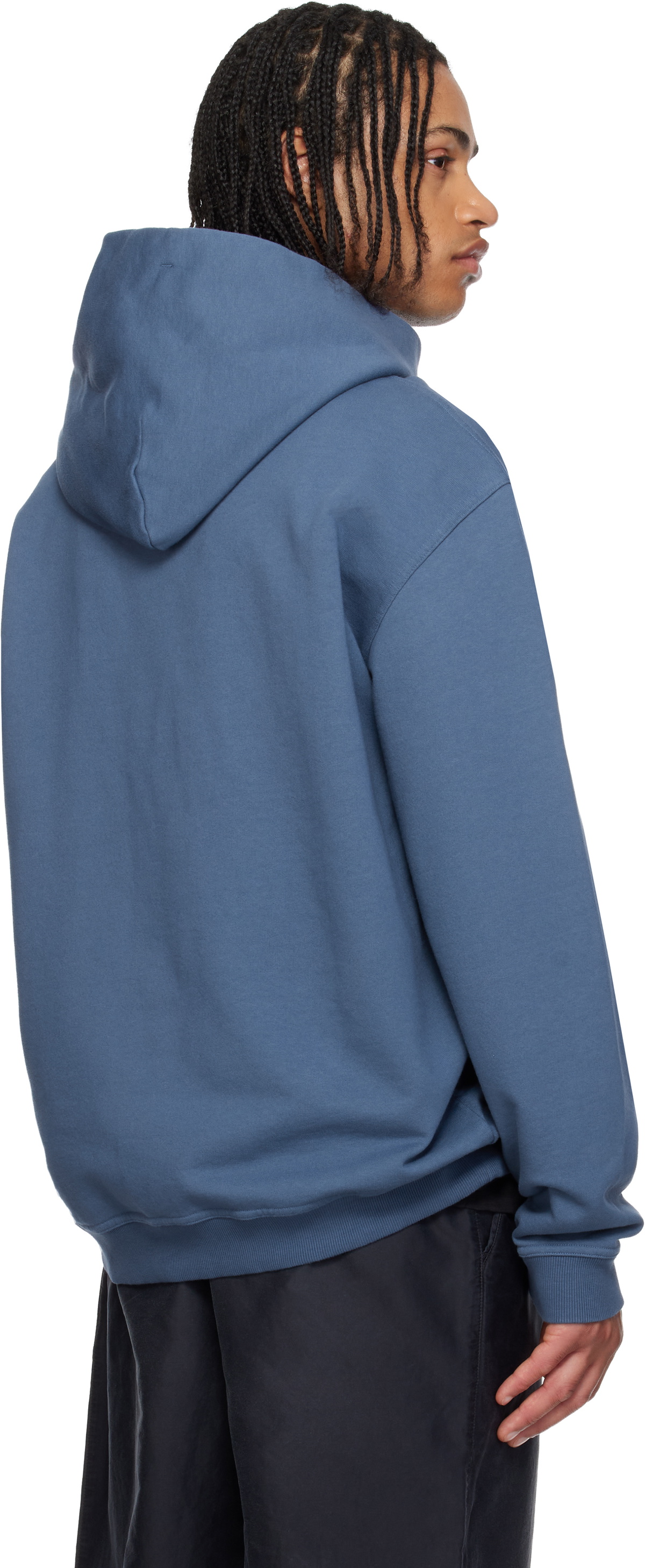 Maison Margiela Navy Reversed Logo Hoodie
