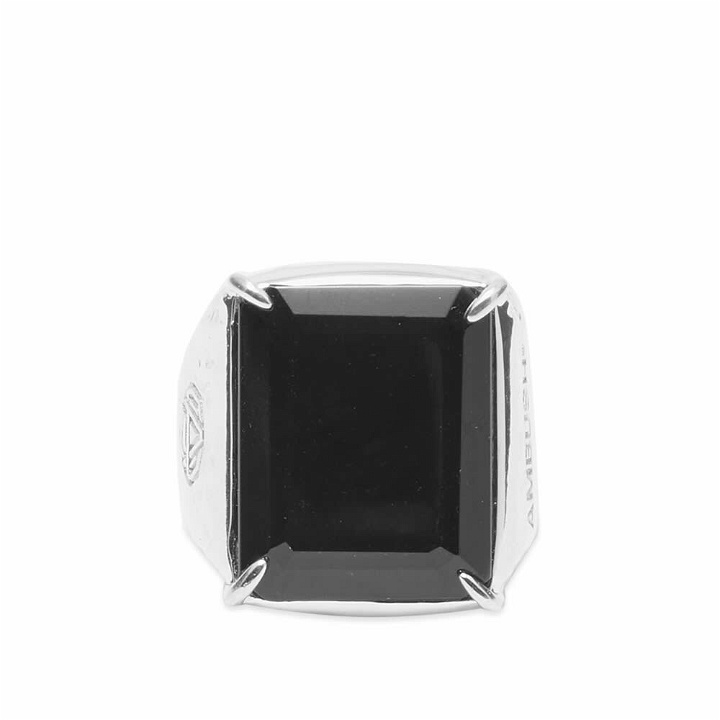 Photo: Ambush Men's Square Cut Stone Ring in Black
