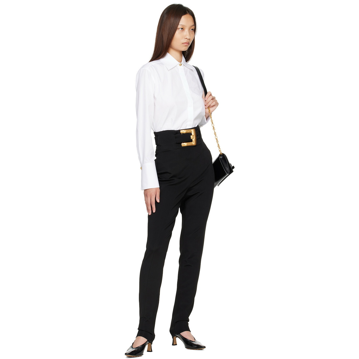 BALMAIN White Cotton Poplin Shirt