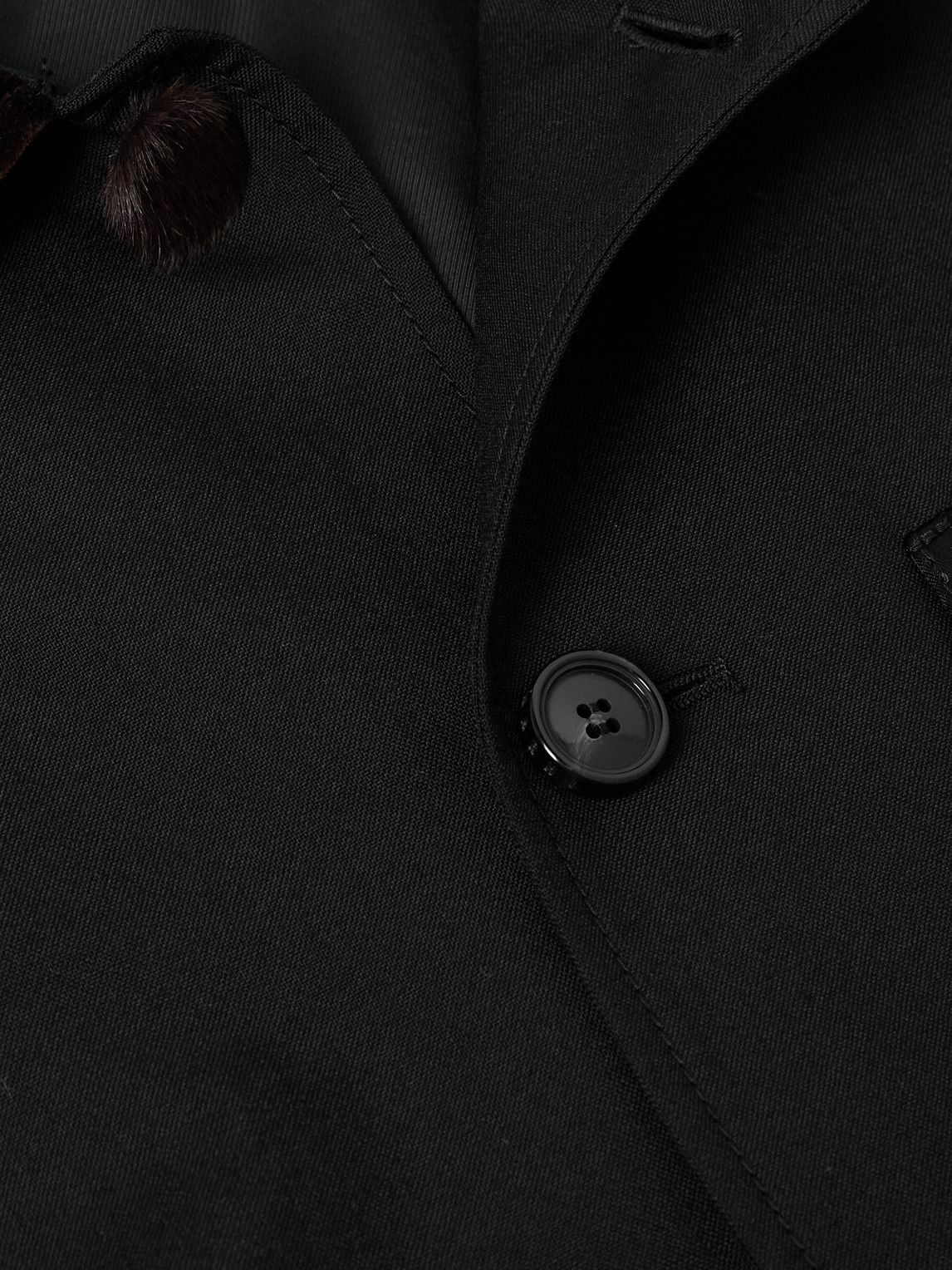 Marni - Cotton Velvet and Satin-Trimmed Grain de Poudre Wool Jacket - Black