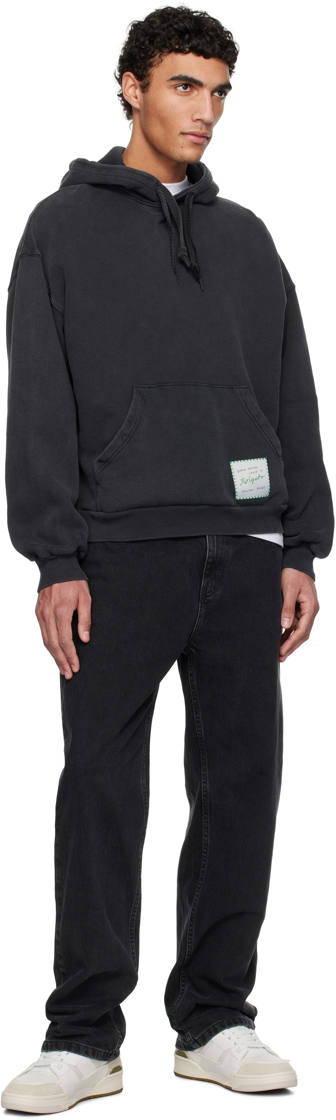 Axel Arigato Black Patch Washed Hoodie