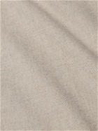Ralph Lauren Purple label - Harrison Herringbone Cotton-Flannel Shirt - Neutrals