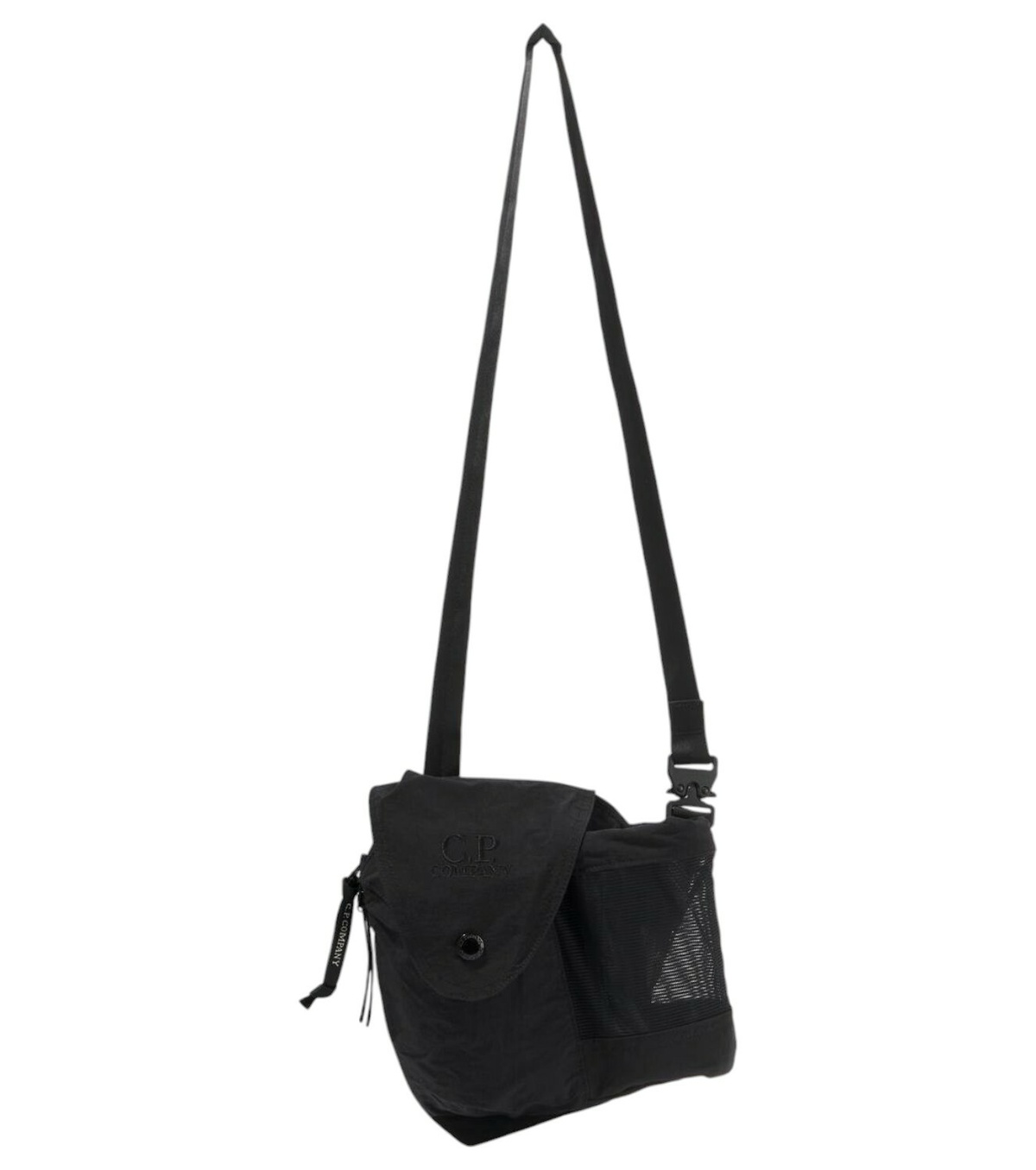 【C.P. COMPANY】Plain Paper Touch Zip-Up Shoulder Bag C.P. Company Plain Paper Touch Shoulder Bag Black – Très Bien