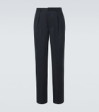 Giorgio Armani Pleated satin wide-leg pants