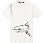 Palm Angels Men's Broken Shark T-Shirt in Butter Black