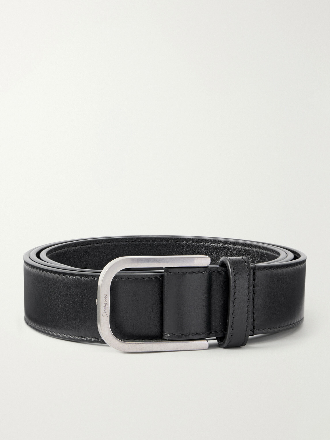 SAINT LAURENT - Leather Belt - Black
