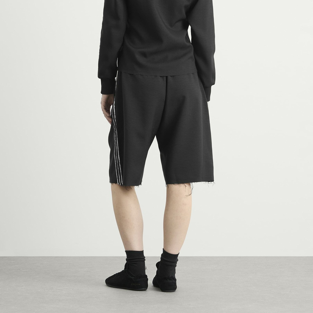 Y-3 Women's 3-Stripe Shorts in Black