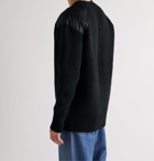 YMC - Walmer Ribbed Wool and Nylon-Ripstop Sweater - Black