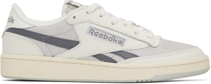 Photo: Reebok Classics Off-White & Gray Club C Revenge Vintage II Sneakers