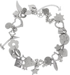 Marland Backus SSENSE Exclusive Silver Chrome Charm Necklace