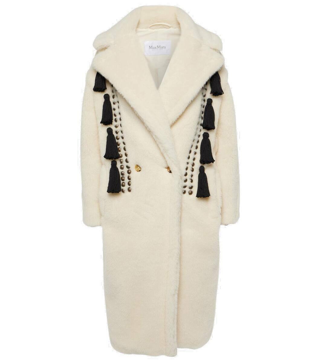 ☆DT☆入手困難☆お洒落Teddy Coat/DEMETRA/MaxMara Max Mara Demetra Teddy Bear Icon embroidered coat Max Mara