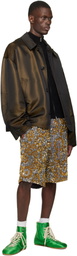 Dries Van Noten Green Satin High Top Sneakers