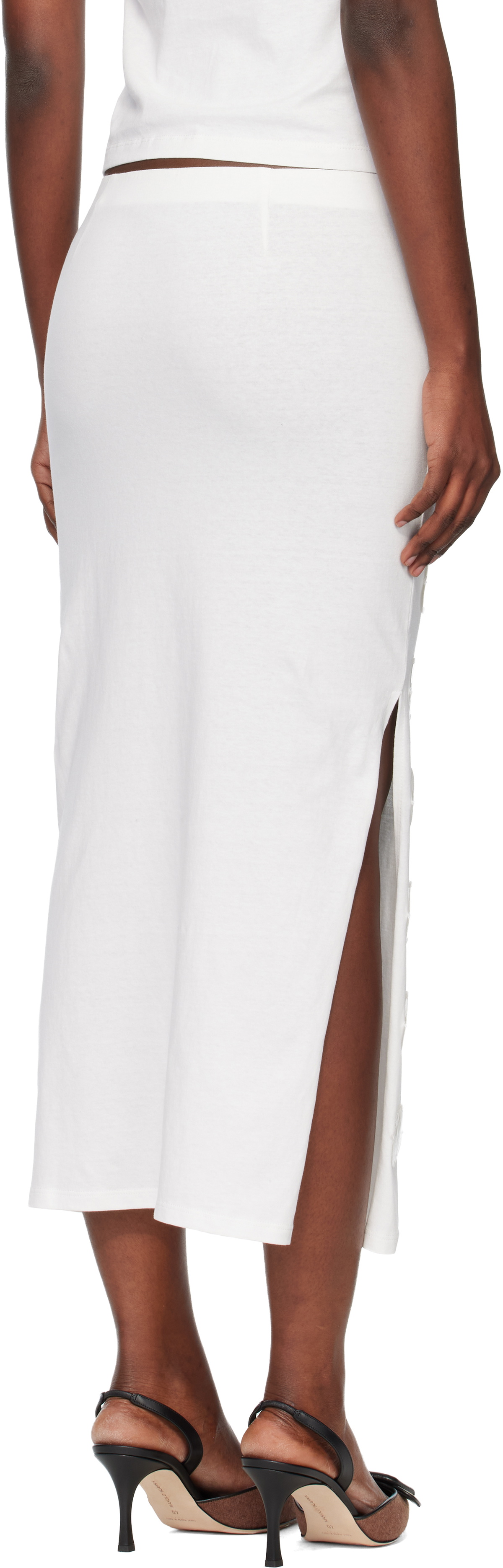Conner Ives Mother of Pearl Paillette Maxi Skirt