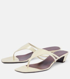 The Row Leather thong sandals