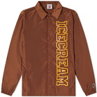 ICECREAM Men's College Coach Jacket in Brown