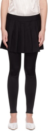 Vaquera Black Zip Miniskirt