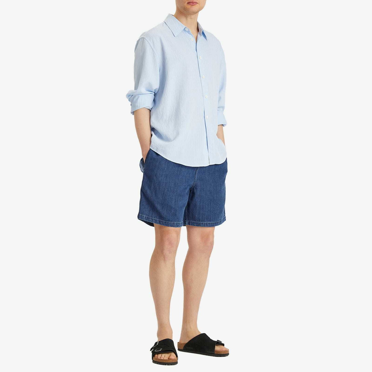 A Kind of Guise Men's Volta Shorts in Bleached Denim