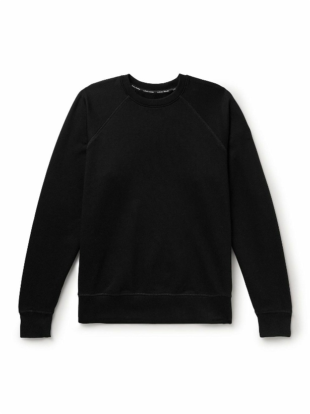 Photo: Canada Goose - Huron Logo-Appliquéd Loopback Cotton-Jersey Sweatshirt - Black