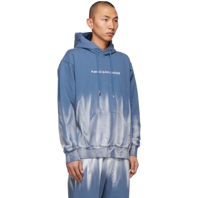 Feng Chen Wang Blue Gradient Tie-Dye Hoodie Feng Chen Wang