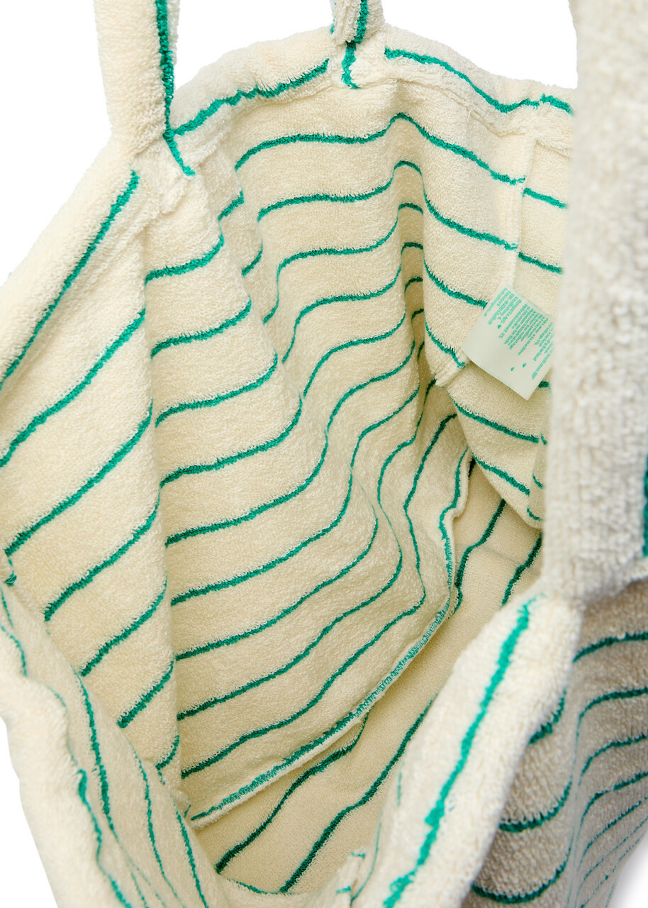 Bongusta Naram Weekend Striped Terry - White And Green - One Size
