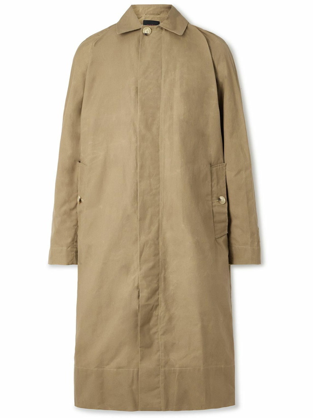 Photo: Simone Rocha - Crystal-Embellished Cotton-Gabardine Trench Coat - Brown