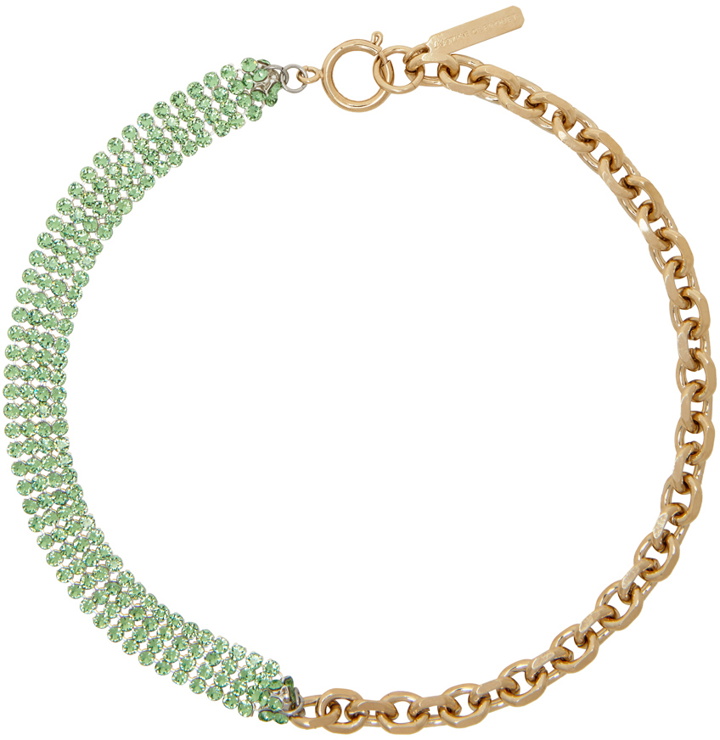 Photo: Justine Clenquet SSENSE Exclusive Gold & Green Shanon Choker