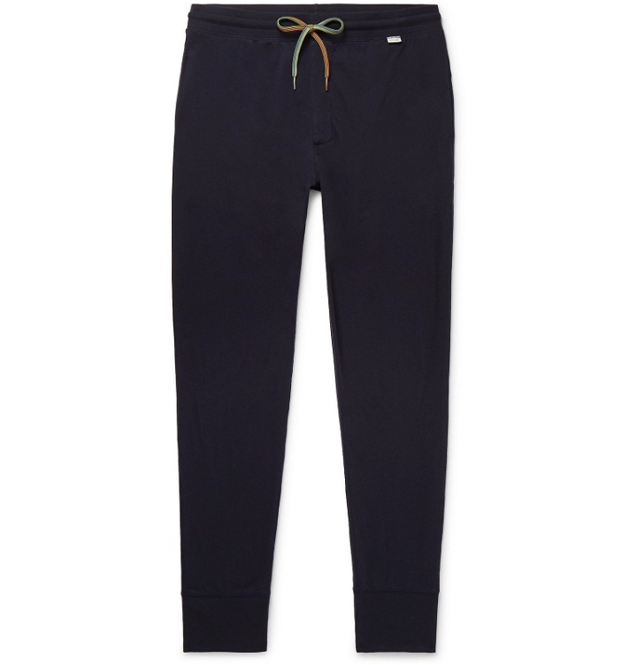 Photo: Paul Smith - Slim-Fit Tapered Cotton-Jersey Sweatpants - Blue