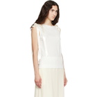 Simone Rocha White Bow Ribbon Tail Tank Top