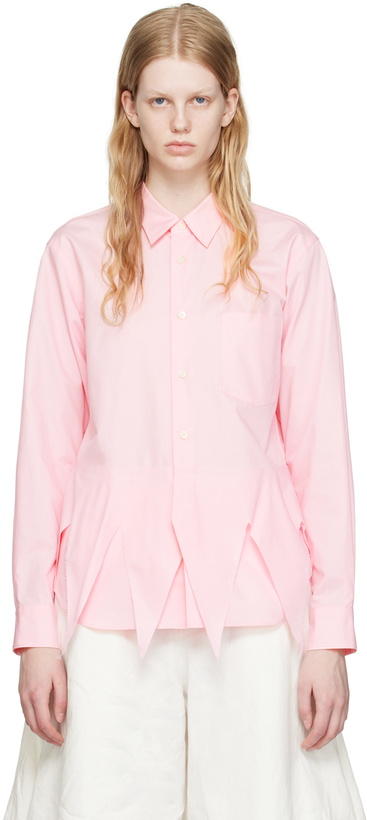 Photo: Comme des Garçons Homme Plus Pink Raw Edge Shirt