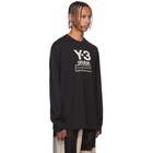 Y-3 Black Stacked Logo Long Sleeve T-Shirt