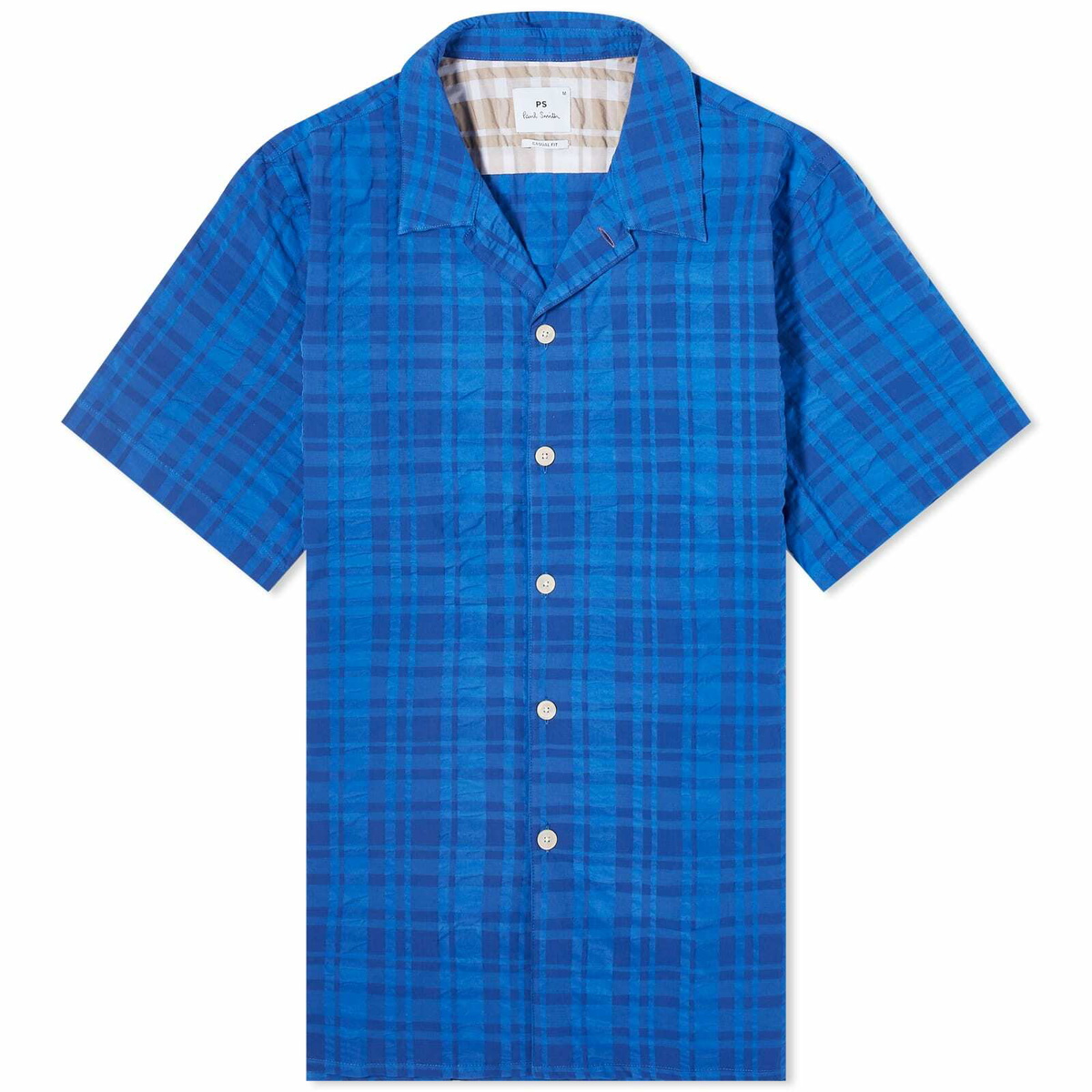 Paul Smith Men's Check Vacation Shirt in Blue