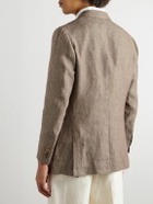 Kiton - Linen Blazer - Brown